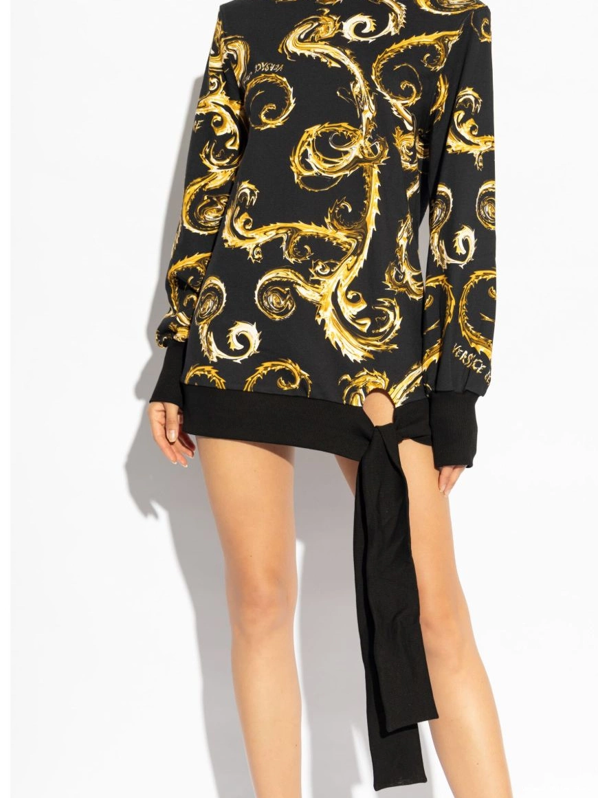 Cheap Couture-print mini Couture Watercolour Versace Jeans dress Women 0326